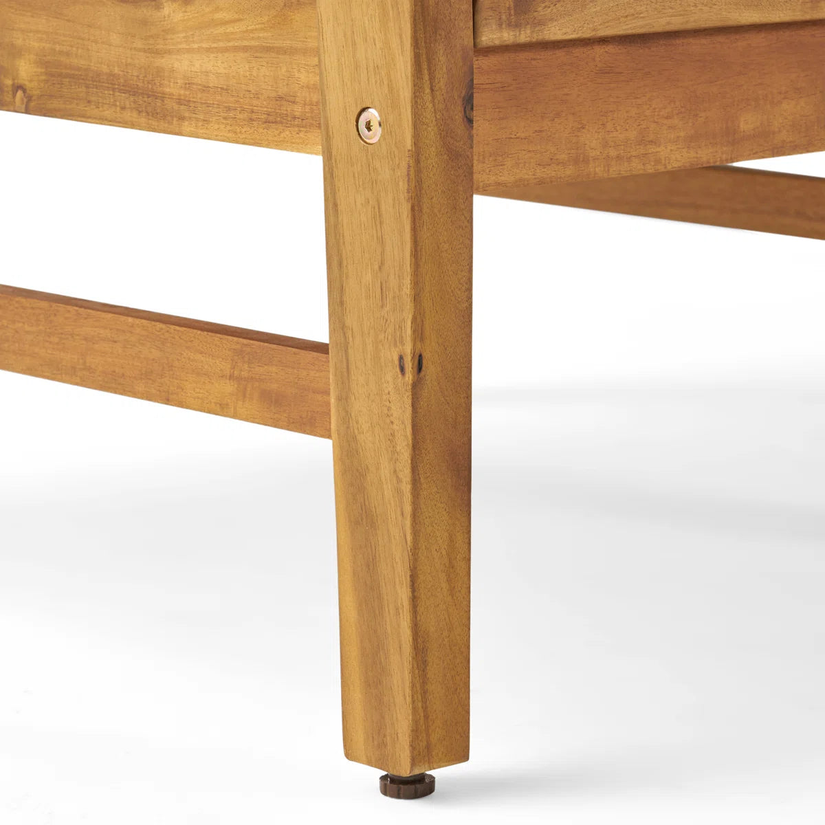 Cream Wooden Club Chair with Acacia Frame