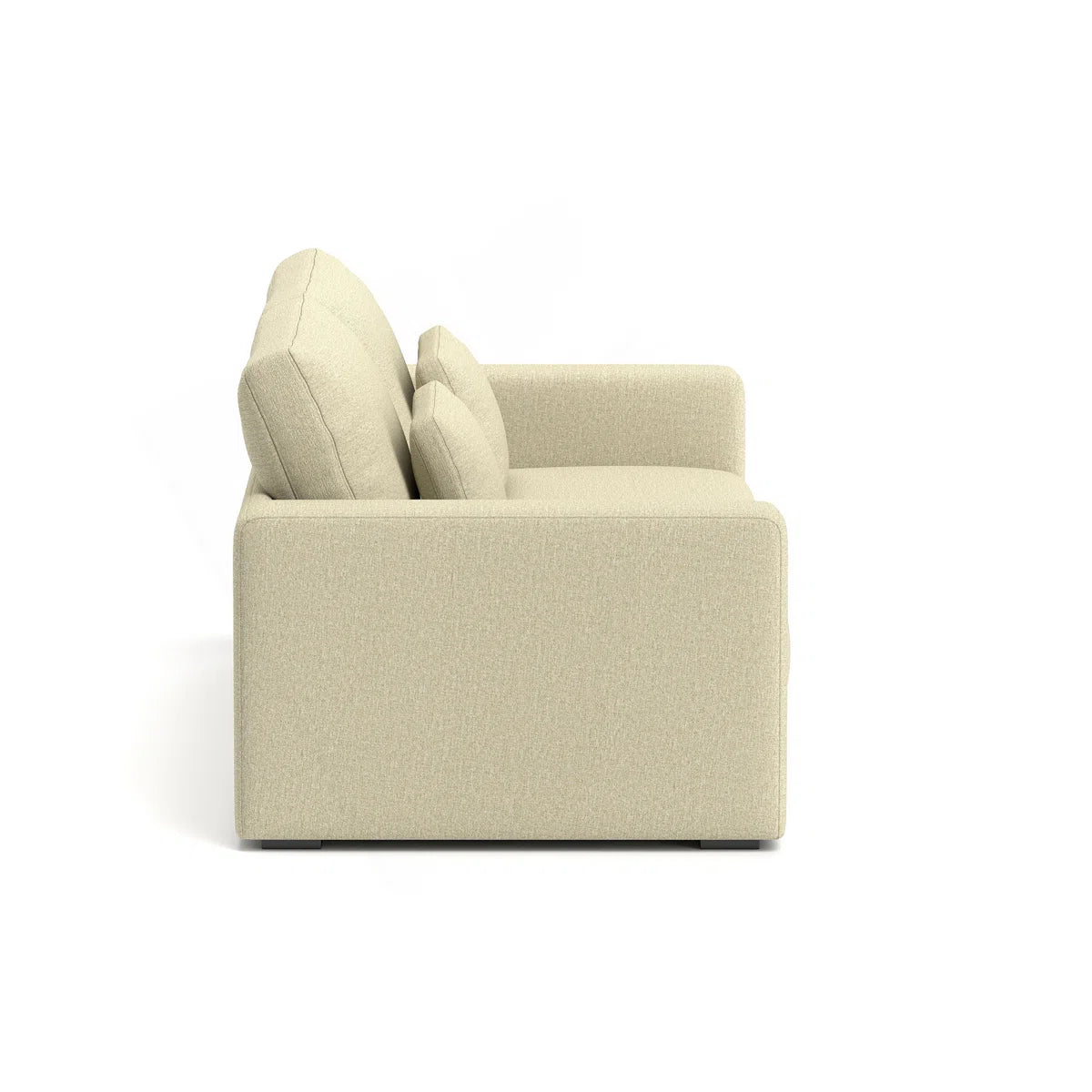 83" Beige 3 Seater Sofa with Detachable Cover