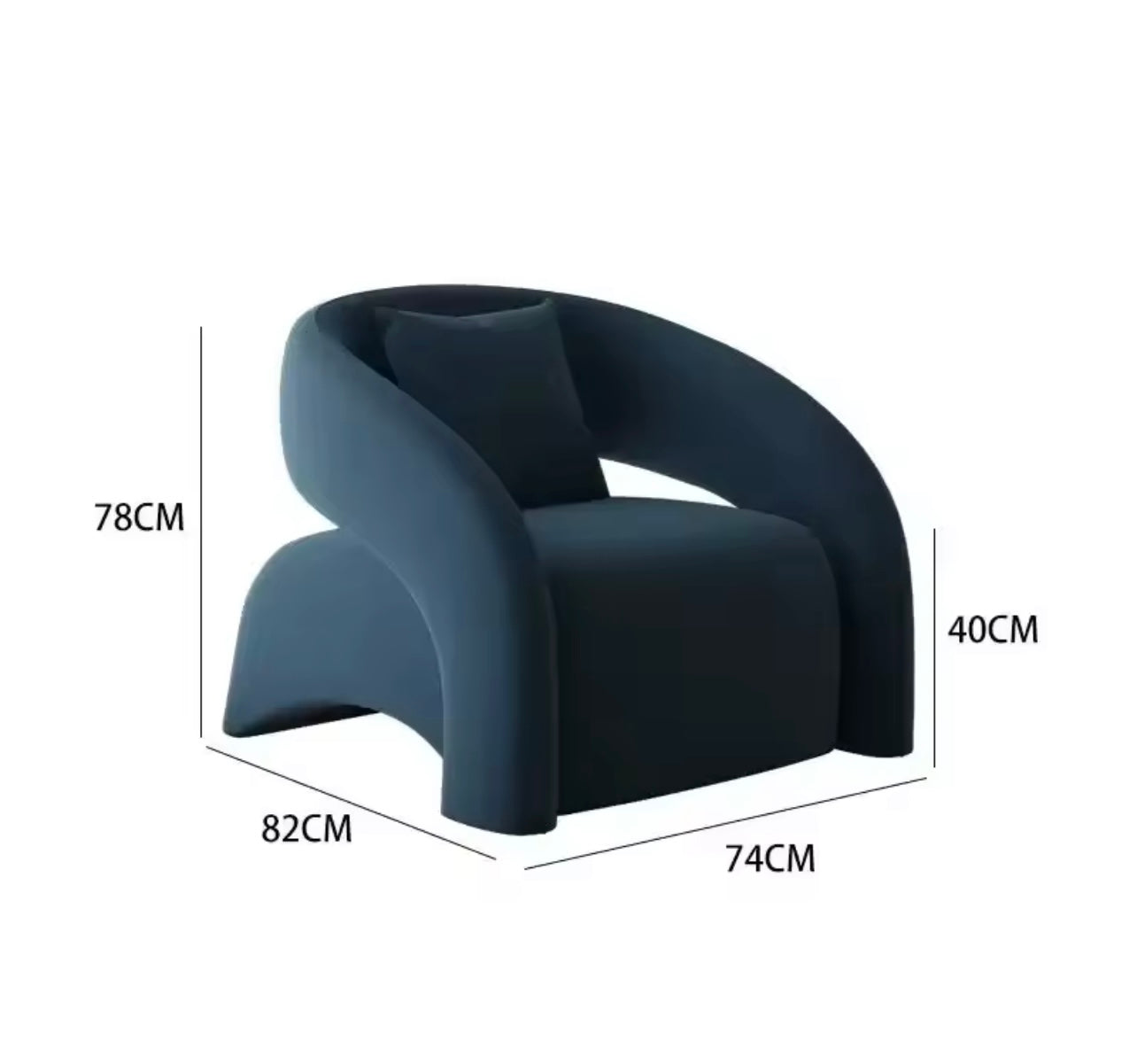 Black and Grey Ergonomic Luxury Accent Chair