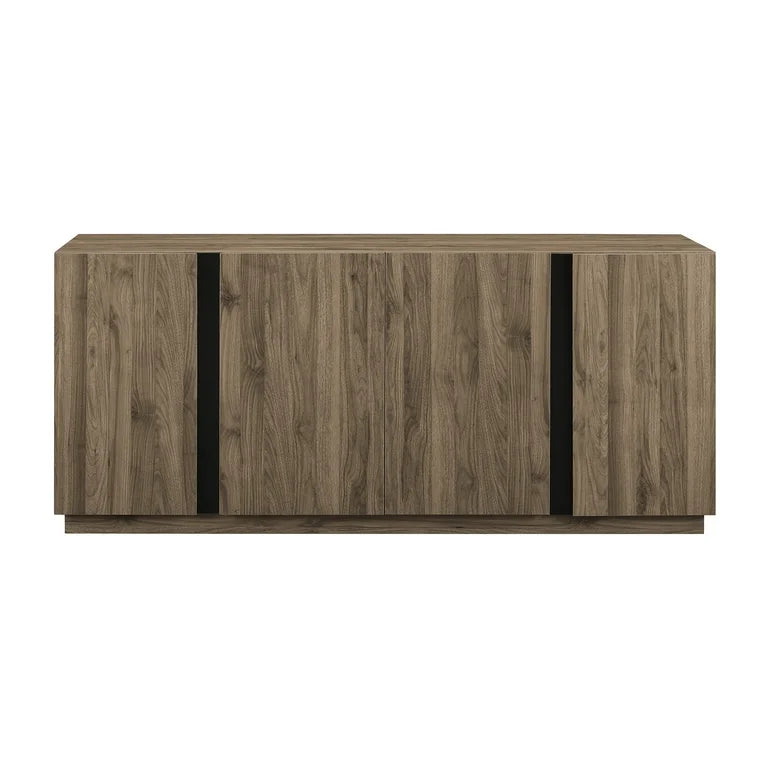 Mid-Century 3-Drawer TV Stand Slate Grey 70"