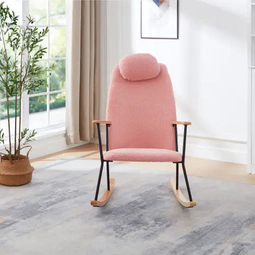 Pink Chair for Girls Bedroom - Rocking Chair for Baby Nursery