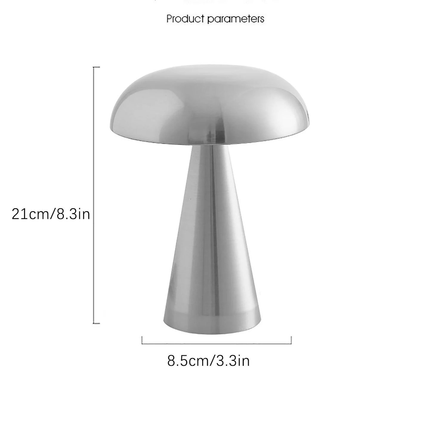 Rechargeable Retro Table Lamp – Portable Silver Lighting