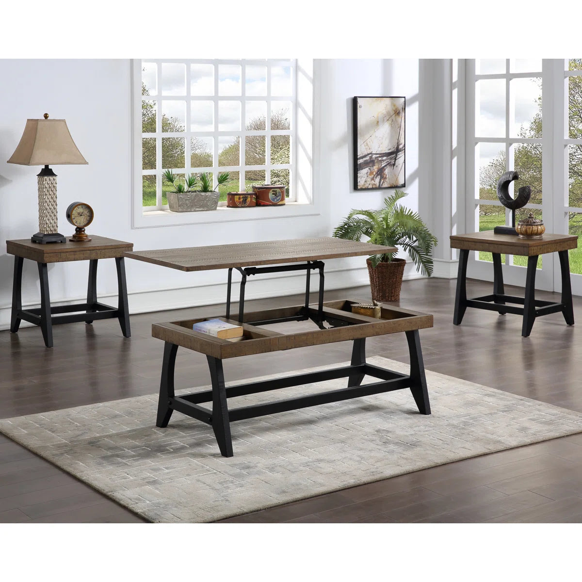 Ralston Brown Wood End Table Compact Design