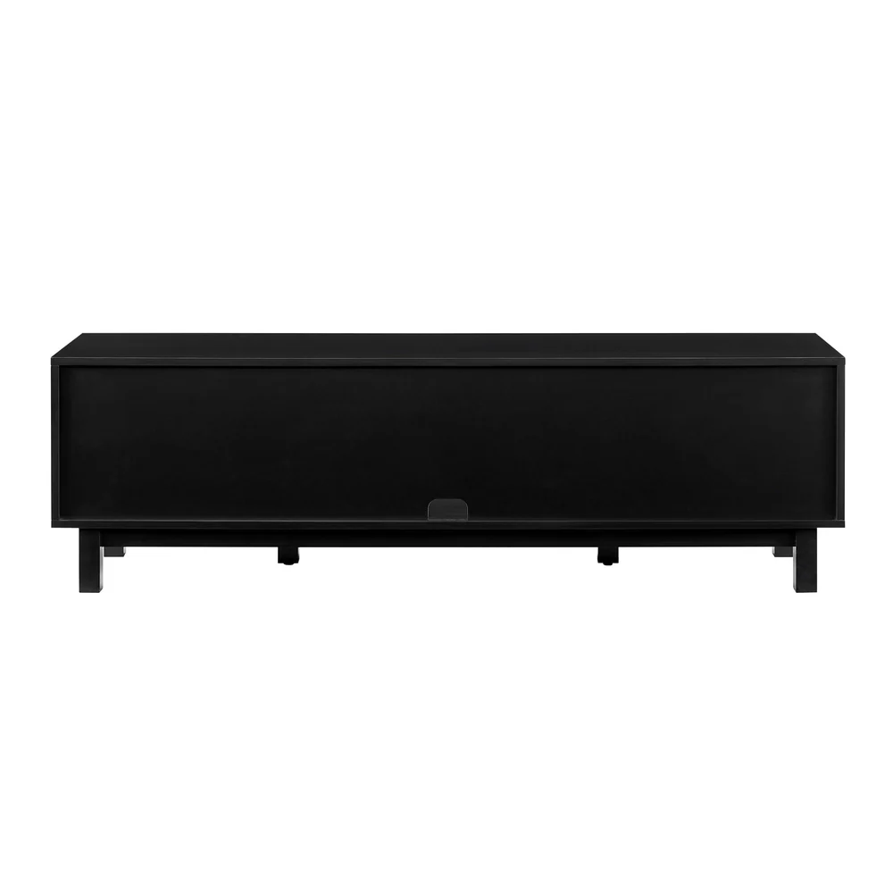 58" Black 2-Door Modern TV Stand with Storage