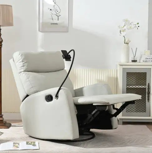 Grey Recliner Rocking Chair - Rocking Chair with Extandable Footrest