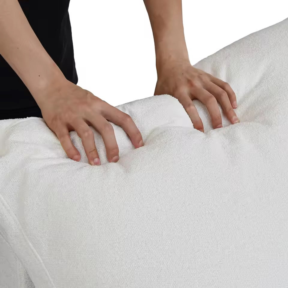 6 Piece Modular U-Shaped Sectional Sofa with Storage Ottomans, White