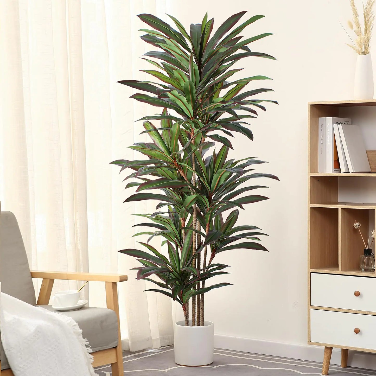 6FT Dracaena Artificial Plant – Faux Red Yucca Tree