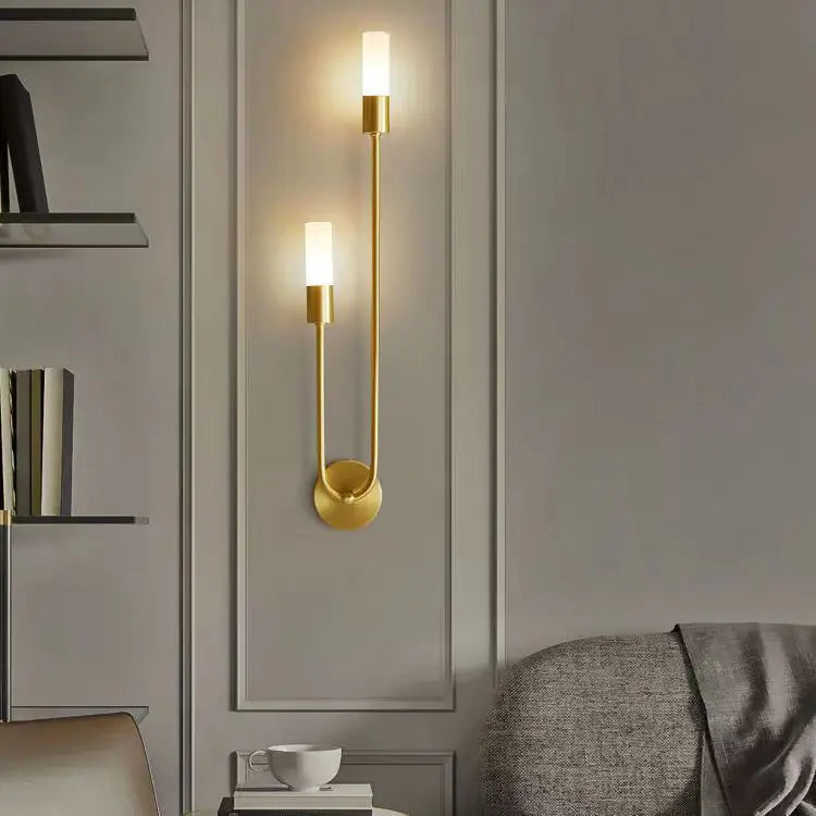Gold Double Head Modern Wall Lights - Modern Beside Lighting Fixtures