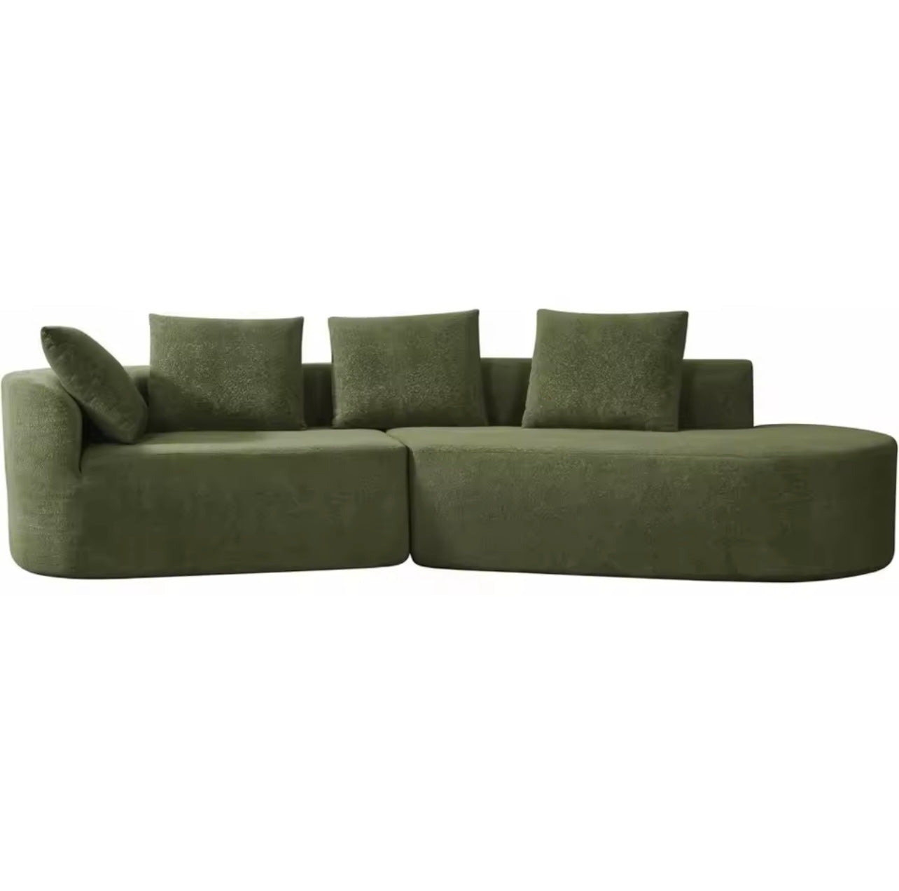 5 Seater Upholstered Cloud Sofa, Oversized Curved Lounge Chair
