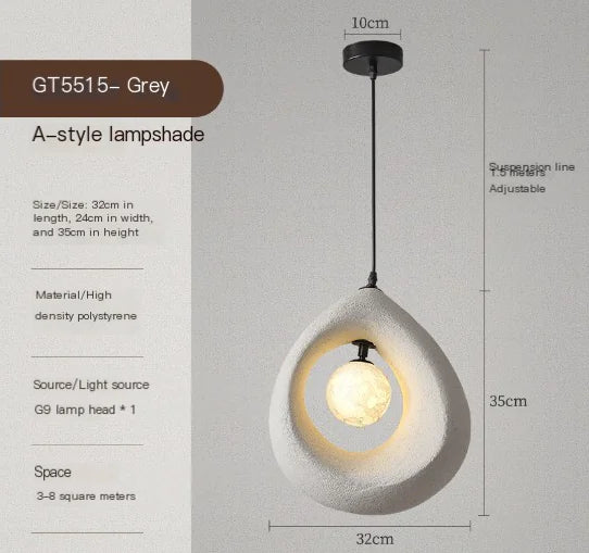 Modern Minimalist Wabi Sabi Retro Pendant Light