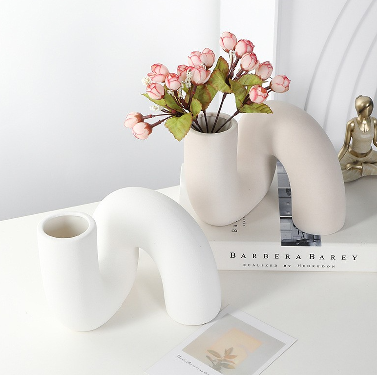 Nordic Ceramic Flowers Vase - Minimalist Decor