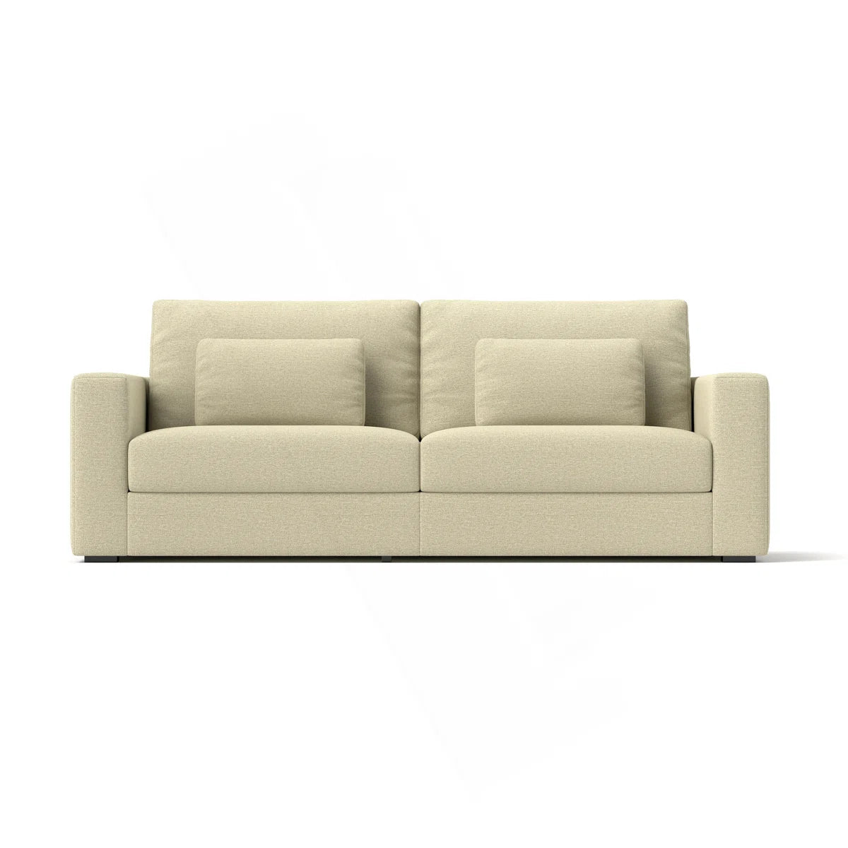 83" Beige 3 Seater Sofa with Detachable Cover