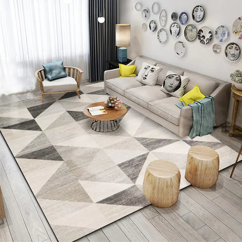 Washable 3D Printed Modern Accent Rug (50x80cm)