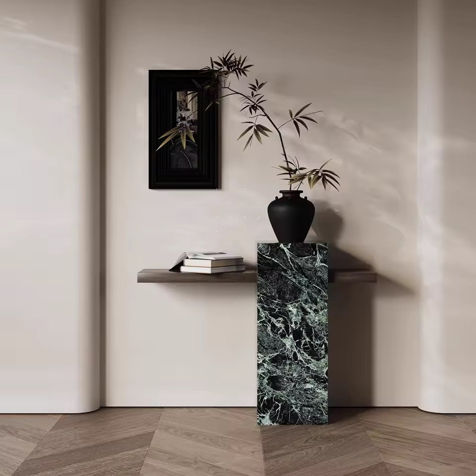 Modern Rock Slab Entryway or Hallway Slim Table