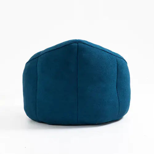 Blue Foam Bean Bag Sofa Chair with Footrest