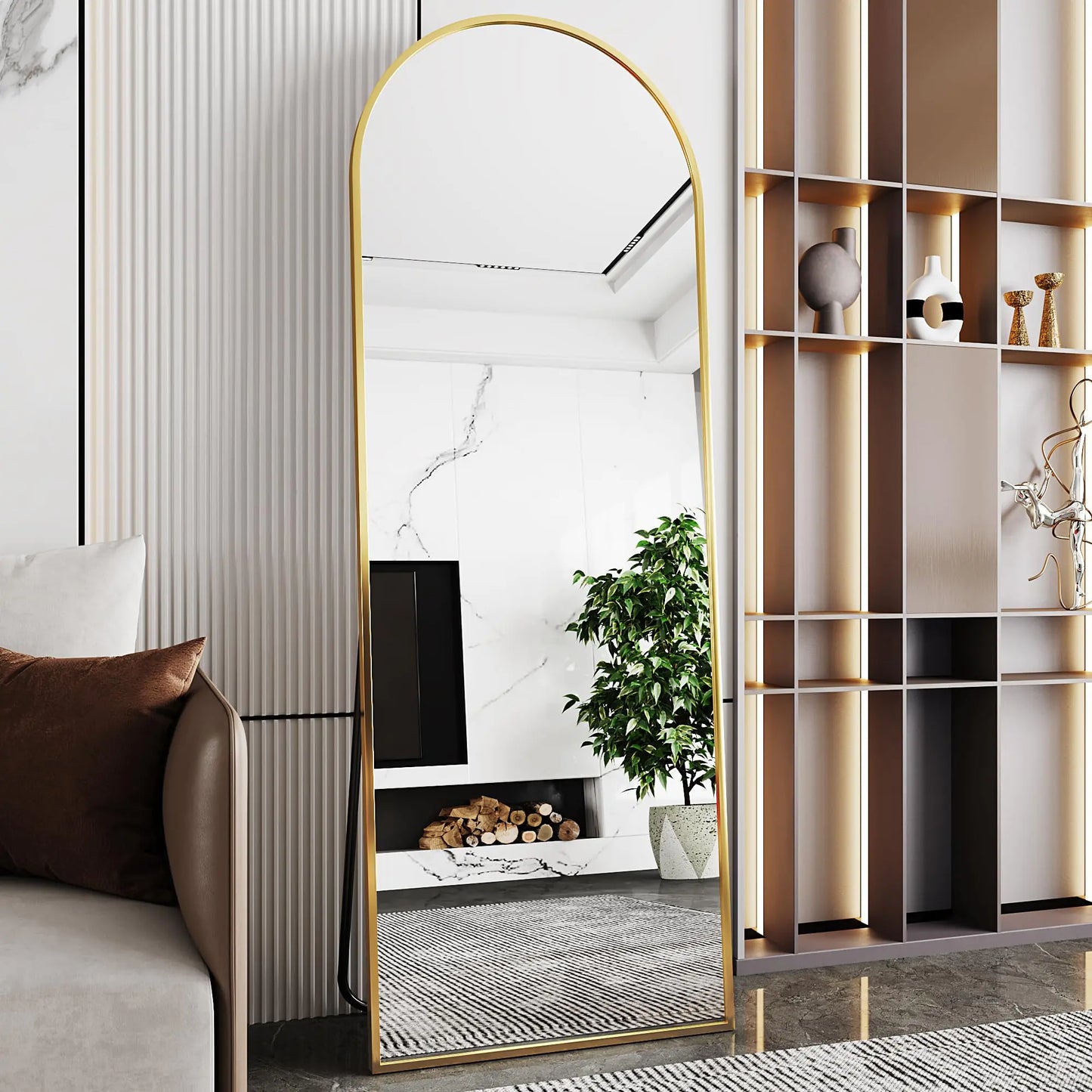 71”x26” Gold Arched Mirror - Full Length Mirror for Bedroom