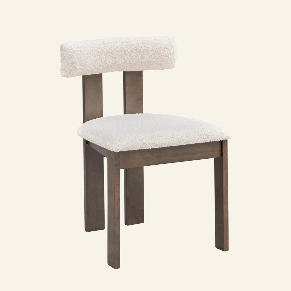 Set of 2 Modern Walnut Dining Chairs