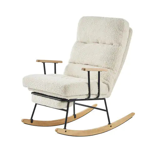 Beige Rocking Chair for Baby Nursery - Teddy Chair - Nursing Chair