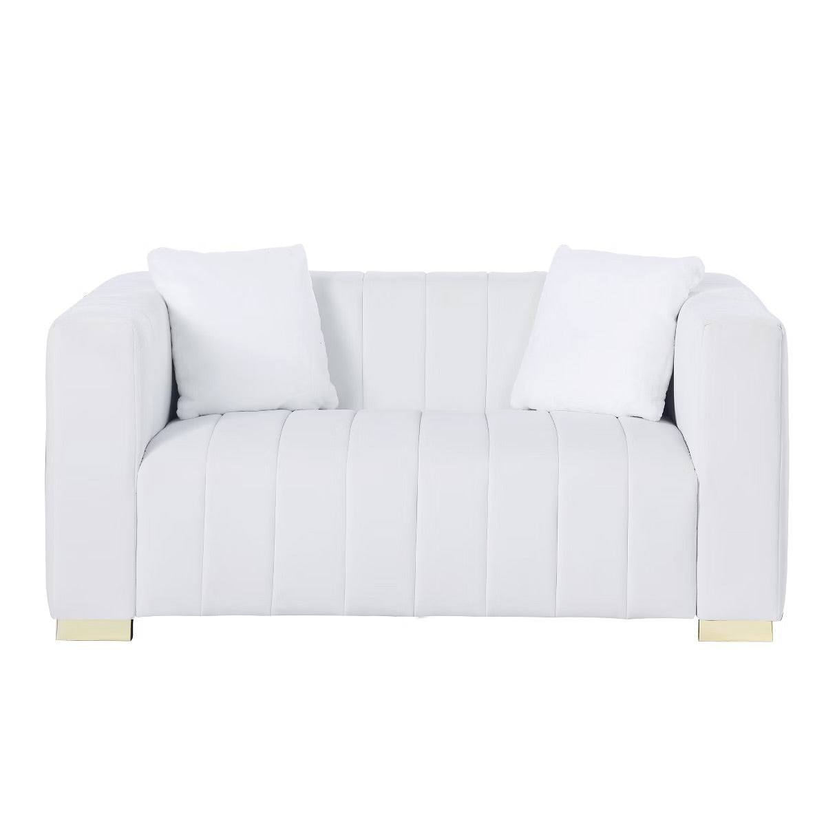 Grey or Beige 3 Seater Sofa - Velvet Loveseat Sofa