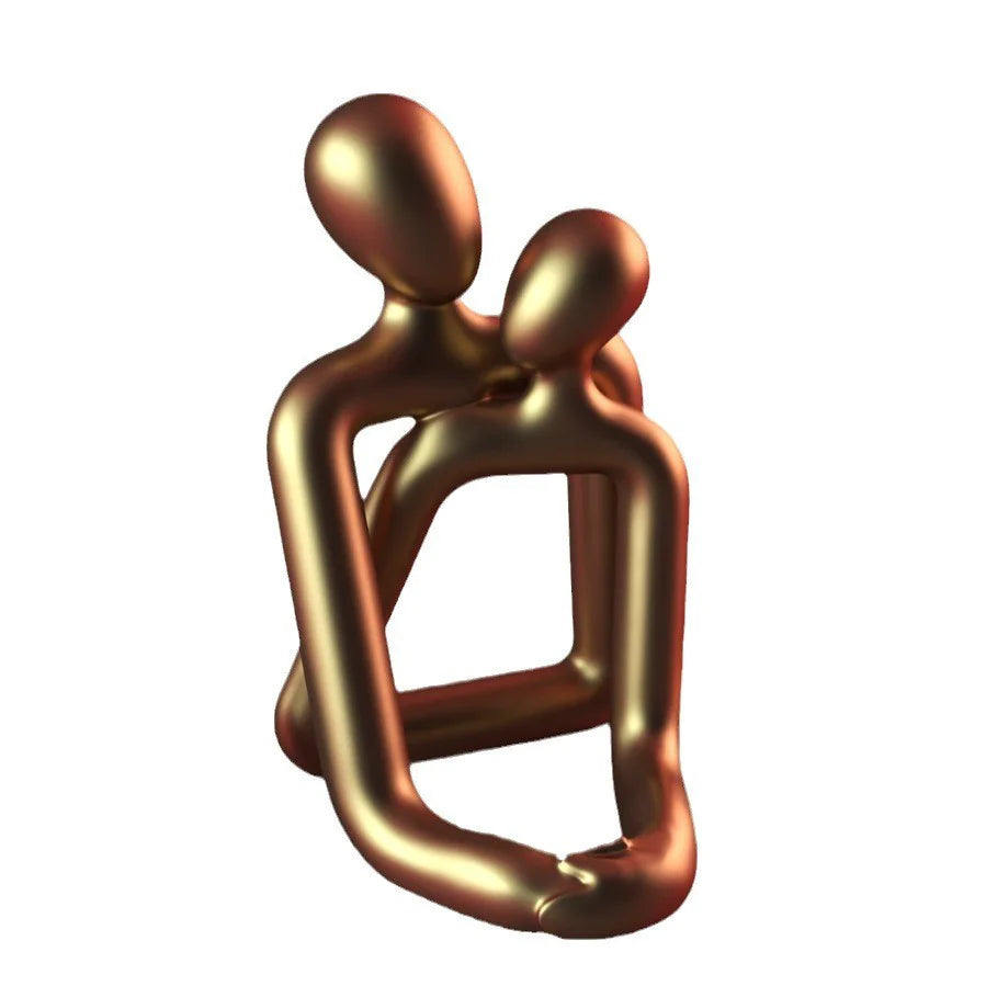 Loving Couple Resin Statue – Romantic Home Accent