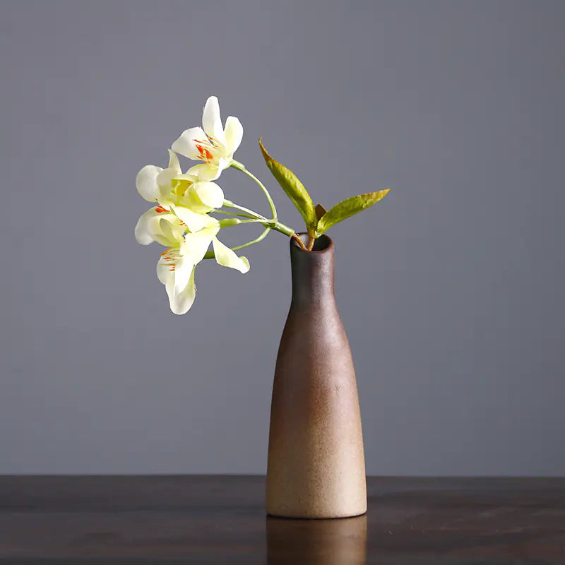 Chinese Vintage Ceramic Zen Flower Vase