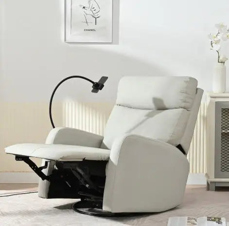 Grey Recliner Rocking Chair - Rocking Chair with Extandable Footrest