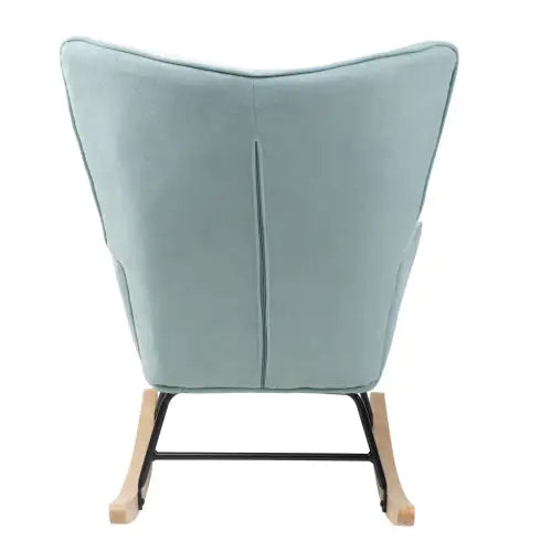 Patchwork Chair - Rocking Chair for Baby Nursery with Wood Legs