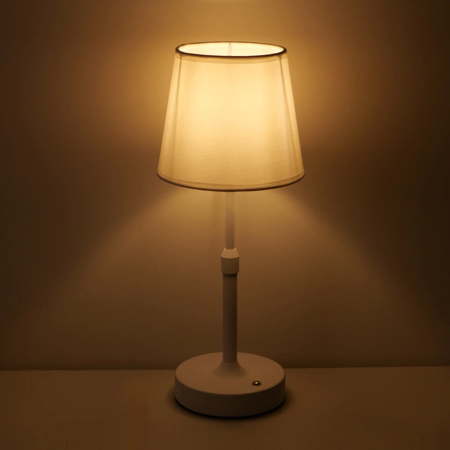 Vintage Fabric Table Lamp with Rechargeable Warm Light