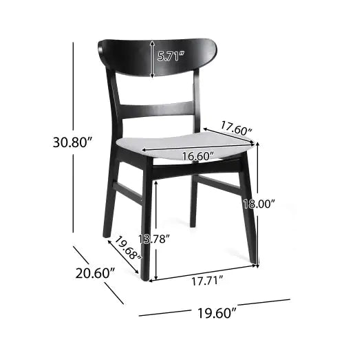 Mid-Century Upholstered Dining Chairs (Set)