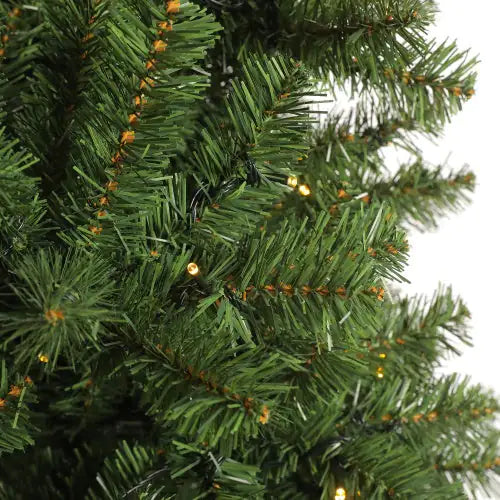 Pre-Lit 6ft Faux Hinged Christmas Tree with Stand