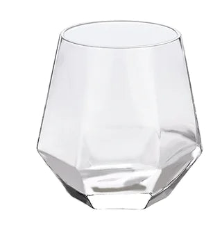 Diamond Hexagonal Crystal Whiskey Glass, 400ml Premium Barware