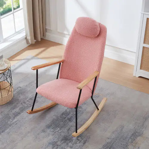 Pink Chair for Girls Bedroom - Rocking Chair for Baby Nursery