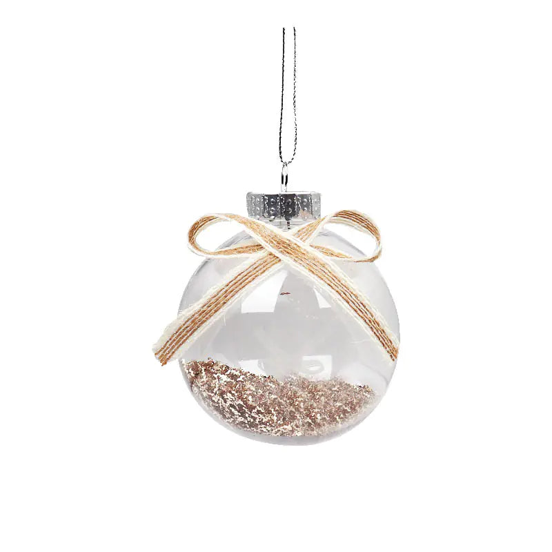 Transparent Christmas Balls 8cm Set of 9 for Decor