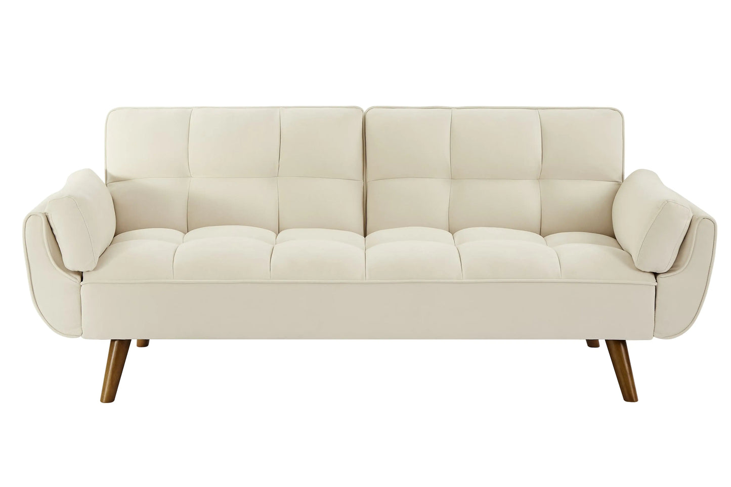 Beige Corduroy Sleeper Sofa - Sofa Bed for Small Spaces