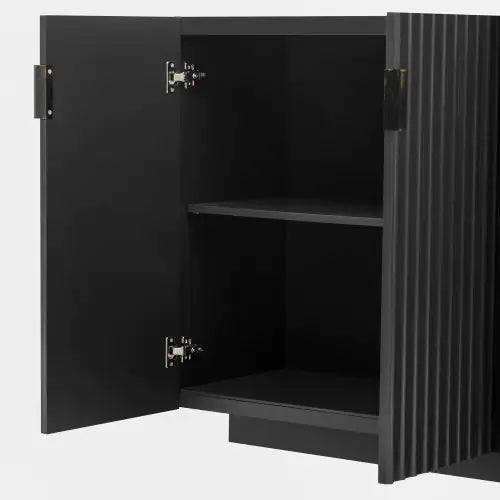 Four-Door Wave Sideboard with Shelves