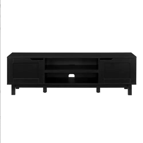 58" Black 2-Door Modern TV Stand with Storage