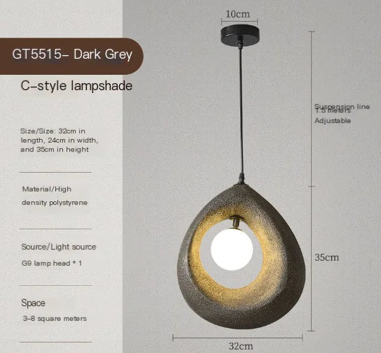 Modern Minimalist Wabi Sabi Retro Pendant Light