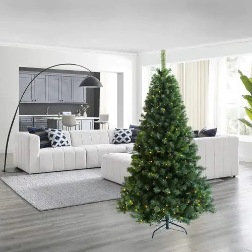 Pre-Lit 6ft Faux Hinged Christmas Tree with Stand