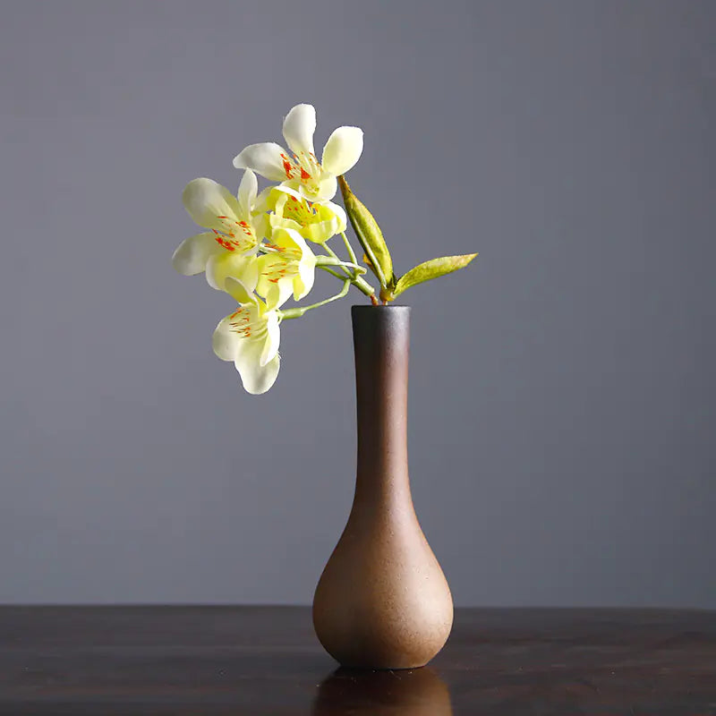 Chinese Vintage Ceramic Zen Flower Vase