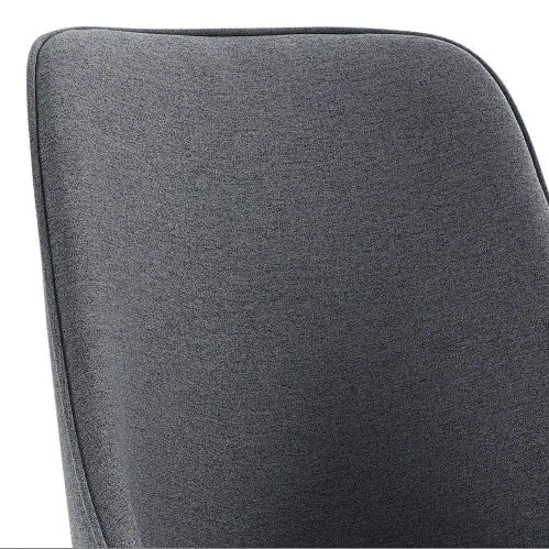 Charcoal Fabric Side Chair with Metal Legs