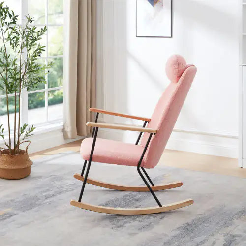 Pink Chair for Girls Bedroom - Rocking Chair for Baby Nursery