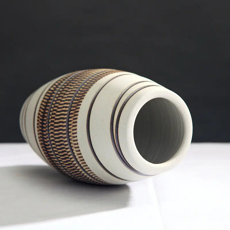 Minimalist Vintage Ceramic Vase Set (3 pcs)