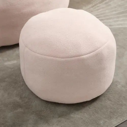 Pink Bean Bag Sofa Chair with Footrest