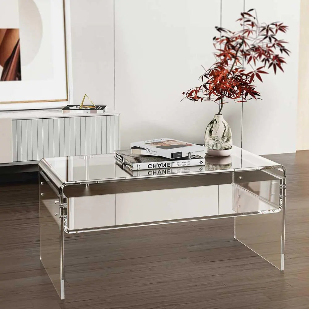 2-Tier Clear Acrylic Coffee Table
