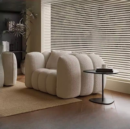 White Cloud Lambswool Sofa, Simple Leisure Couch