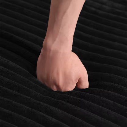 130" U-Shaped Sectional Sofa, Corduroy Modular with Chaise Lounge