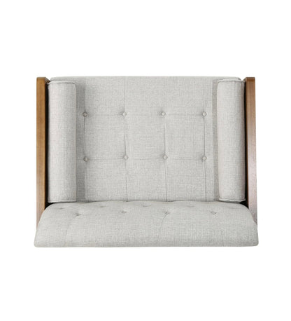 Beige Upholstered Chair, Mid Century Chair, Modern Club Chair