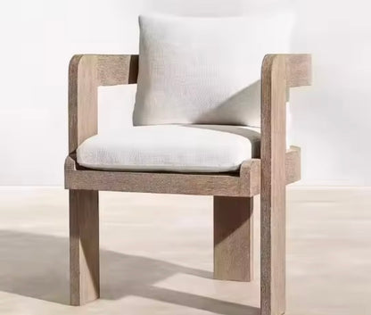 Teak Outdoor Garden Furniture Set with Beige Cushions