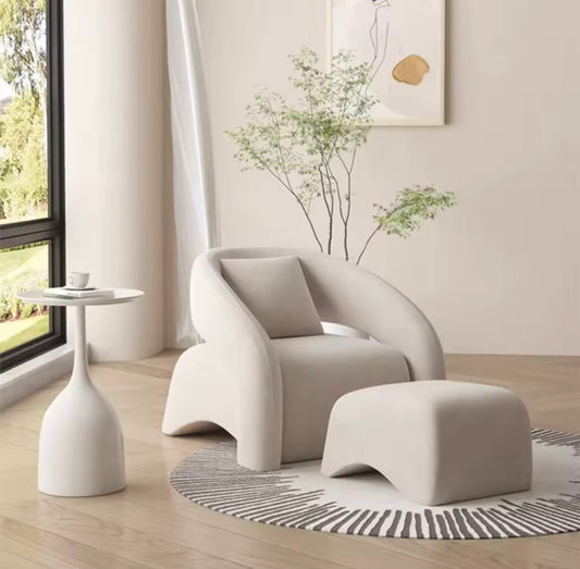 White Ergonomic Luxury Accent Chair