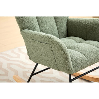 Green Rocking Chair for Baby Nursery - Teddy Chair - Nursing Chair